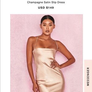 House of CB “julietta” satin dress